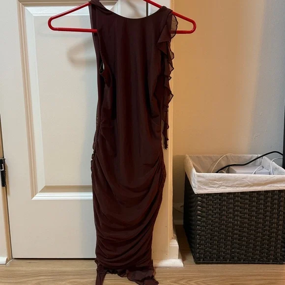 Backless Ruffle Mini Dress - Picture 4 of 5